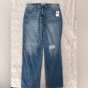 Straight leg denim jeans